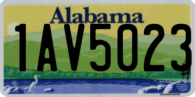 AL license plate 1AV5023