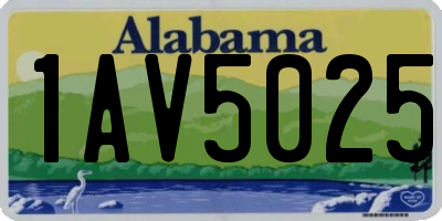AL license plate 1AV5025