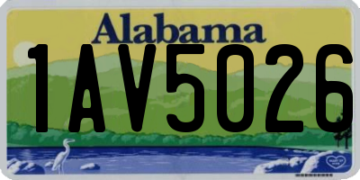 AL license plate 1AV5026