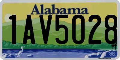 AL license plate 1AV5028