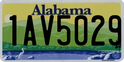 AL license plate 1AV5029