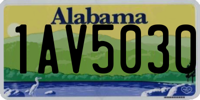 AL license plate 1AV5030