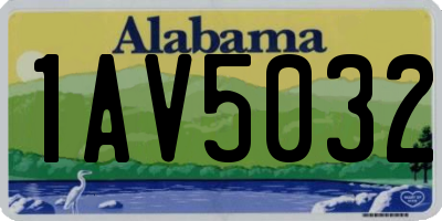 AL license plate 1AV5032