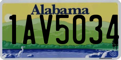 AL license plate 1AV5034