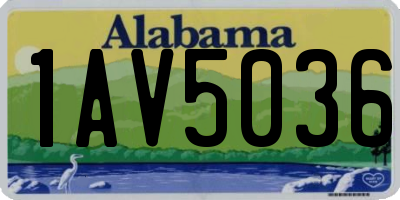 AL license plate 1AV5036