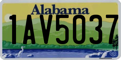 AL license plate 1AV5037