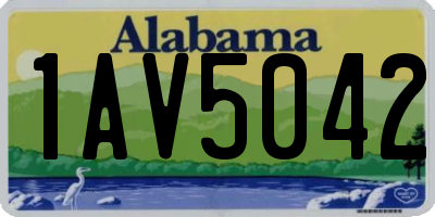 AL license plate 1AV5042