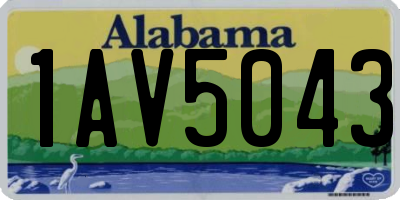 AL license plate 1AV5043
