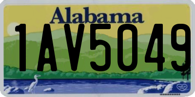 AL license plate 1AV5049
