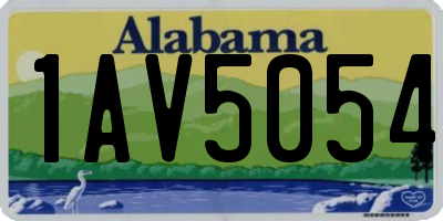 AL license plate 1AV5054
