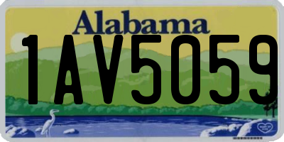 AL license plate 1AV5059