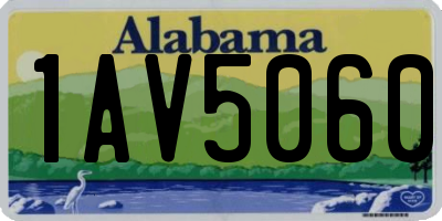 AL license plate 1AV5060
