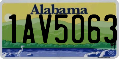 AL license plate 1AV5063
