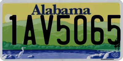 AL license plate 1AV5065