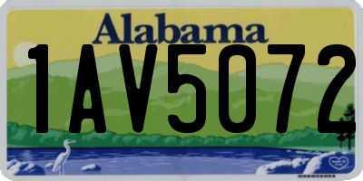 AL license plate 1AV5072