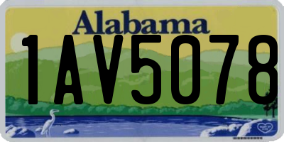 AL license plate 1AV5078