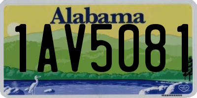 AL license plate 1AV5081