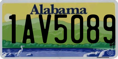 AL license plate 1AV5089