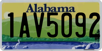 AL license plate 1AV5092