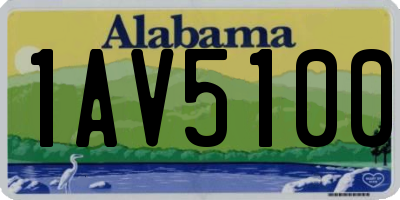 AL license plate 1AV5100