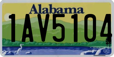 AL license plate 1AV5104