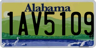 AL license plate 1AV5109