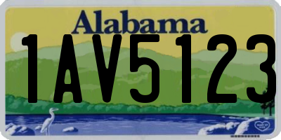 AL license plate 1AV5123