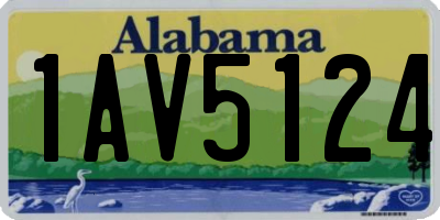 AL license plate 1AV5124