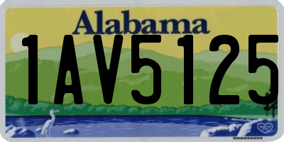 AL license plate 1AV5125