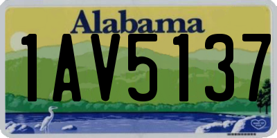AL license plate 1AV5137
