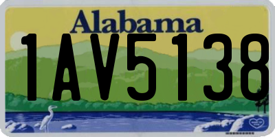 AL license plate 1AV5138