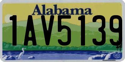 AL license plate 1AV5139