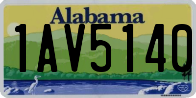 AL license plate 1AV5140