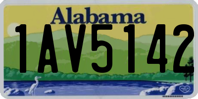 AL license plate 1AV5142