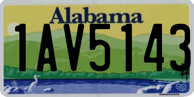 AL license plate 1AV5143