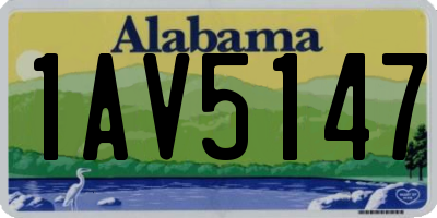AL license plate 1AV5147
