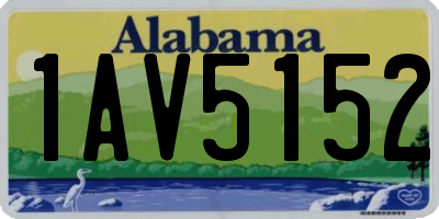AL license plate 1AV5152