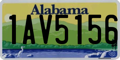 AL license plate 1AV5156
