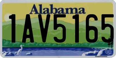 AL license plate 1AV5165