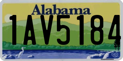 AL license plate 1AV5184