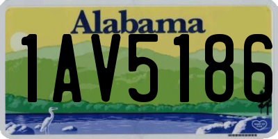 AL license plate 1AV5186