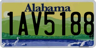 AL license plate 1AV5188