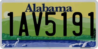 AL license plate 1AV5191