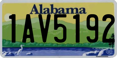 AL license plate 1AV5192