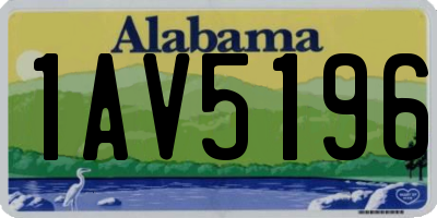 AL license plate 1AV5196