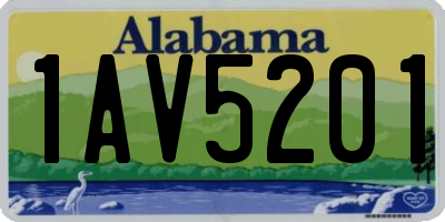 AL license plate 1AV5201