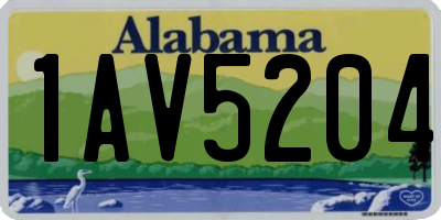 AL license plate 1AV5204