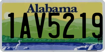 AL license plate 1AV5219