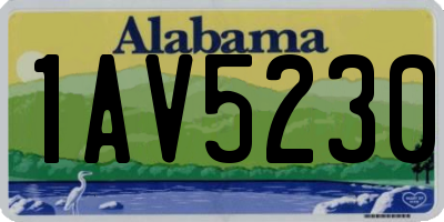 AL license plate 1AV5230