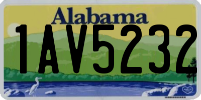 AL license plate 1AV5232